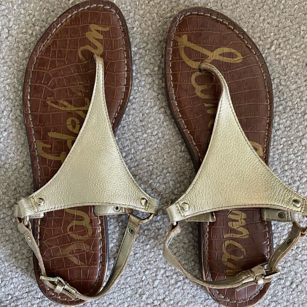 Sam Edelman gold sandals